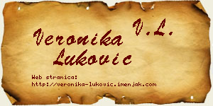 Veronika Luković vizit kartica